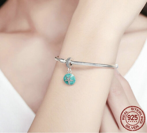 2017 summer hot 925 sterling silver ocean blue starfish dangle beads fit original wst charm bracelet 5 20240717 085225