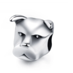 Rottweiler Head 3D Charm 925 Sterling Silver