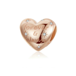 Rose Gold Starry Sky Forever & Always Charm in 925 Sterling Silver