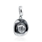 Cowboy Hat Dangle Charm 925 Sterling Silver