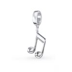 Musical Note Charm 925 Sterling Silver