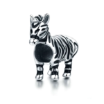 Wild Zebra Charm 925 Sterling Silver