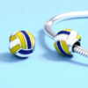 wostu popular 925 sterling silver volleyball love sport ball charm beads fit original charm bracelet diy 3