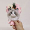 custom 3d needle felting pet brooch and wrist corsage