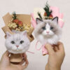 custom 3d needle felting pet brooch and wrist corsage