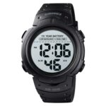 Men's Digital Watch - 47mm Display, LED Screen with Night Light, Chronograph, Alarm, Water Resistant
