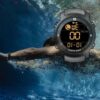 men's digital watch silicone strap, 44mm hardlex crystal, backlight, alarm
