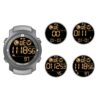 men's digital watch silicone strap, 44mm hardlex crystal, backlight, alarm