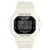 men's digital watch square case, 44mm acrylic display, stopwatch, chronograph, alarm, water resistant