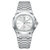 men's analog watch stainless steel strap, hardlex crystal, luminous, water resistant