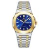 men's analog watch stainless steel strap, hardlex crystal, luminous, water resistant