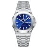 men's analog watch stainless steel strap, hardlex crystal, luminous, water resistant