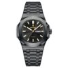 men's analog watch stainless steel strap, hardlex crystal, luminous, water resistant
