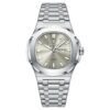 men's analog watch stainless steel strap, hardlex crystal, luminous, water resistant