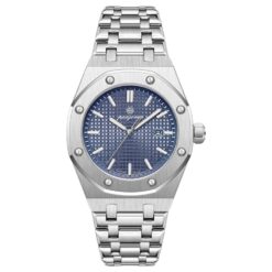 men's analog watch – 26cm stainless steel strap, hardlex crystal, luminous hands, water resistant