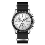 Men's Analog Watch - Fabric Strap, Round Dial with Chronograph, Luminous Hands, Water Resistant