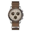 men's analog watch fabric strap, round dial with chronograph, luminous hands, water resistant