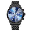 men's analog watch 24cm stainless steel strap, hardlex crystal, chronograph, luminous hands, water resistant