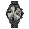 men's analog watch 24cm stainless steel strap, hardlex crystal, chronograph, luminous hands, water resistant