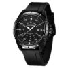 men's analog watch – 24cm stainless steel strap, chronograph, water resistant