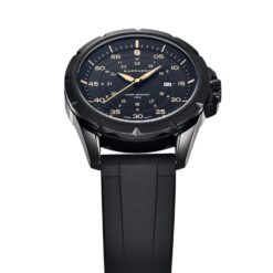 men's analog watch – 24cm stainless steel strap, chronograph, water resistant