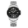 men's analog watch – stainless steel strap, luminous hands, water resistant