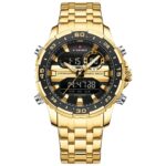 Anadigi Men's Watch - Stainless Steel Strap, 49mm Case, Luxury Style, Water Resistant