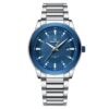 men's analog watch stainless steel strap, luminous hands, water resistant