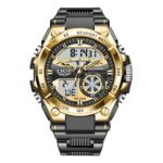 Men's Analog-Digital Watch - 45mm, Stainless Steel Strap, Water Resistant