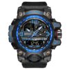 men's analog digital watch silicone strap, water resistant