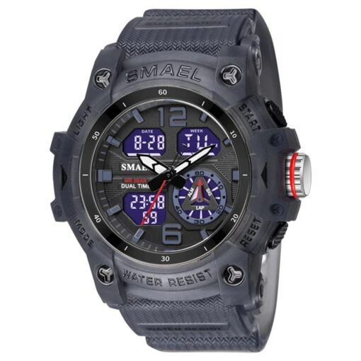 men's analog digital sport watch 54mm 22mm strap, water resistant