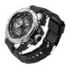 anadigi sport men's watch led display, silicone strap, water resistant