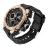 anadigi sport men's watch led display, silicone strap, water resistant