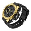 anadigi sport men's watch led display, silicone strap, water resistant