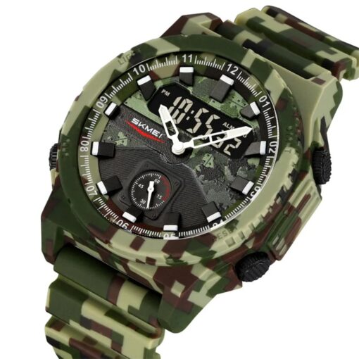 anadigi military sport men's watch led display, water resistant