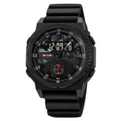 anadigi sport men's watch 47mm chronograph, alarm, water resistant