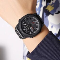 anadigi sport men's watch 47mm chronograph, alarm, water resistant
