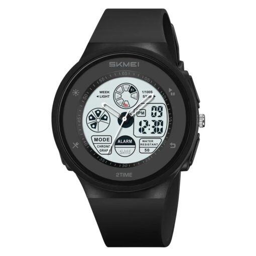anadigi fashion men's watch 42mm chronograph, alarm, water resistant
