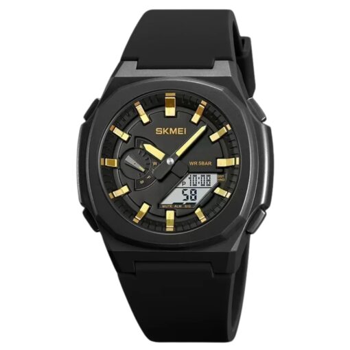 anadigi sport men's watch 46mm chronograph, alarm, water resistant