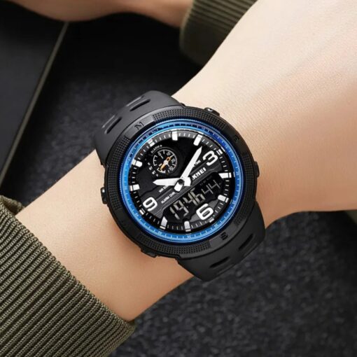 anadigi sport men's watch 45mm silicone strap, water resistant