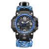 anadigi sport men's watch 48mm luminous, alarm, temperature gauge