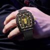 anadigi sport men's watch 49mm rectangular, rubber strap, water resistant