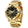 anadigi sport men's watch 48mm stainless steel strap, chronograph, backlight