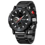 Anadigi Sport Men's Watch 48mm - Stainless Steel Strap, Chronograph, Backlight