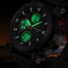 anadigi sport men's watch 48mm stainless steel strap, chronograph, backlight