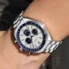 men's high precision analog watch japanese technology, sapphire crystal, chronograph, water resistant