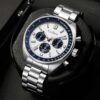men's high precision analog watch japanese technology, sapphire crystal, chronograph, water resistant