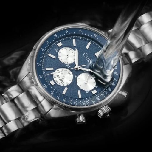 men's high precision analog watch japanese technology, sapphire crystal, chronograph, water resistant