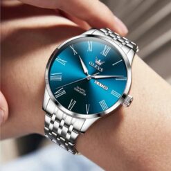 men's analog watch stainless steel, 44mm hardlex crystal, luminous hands