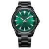 men's analog watch stainless steel strap, round hardlex crystal, luminous hands, water resistant